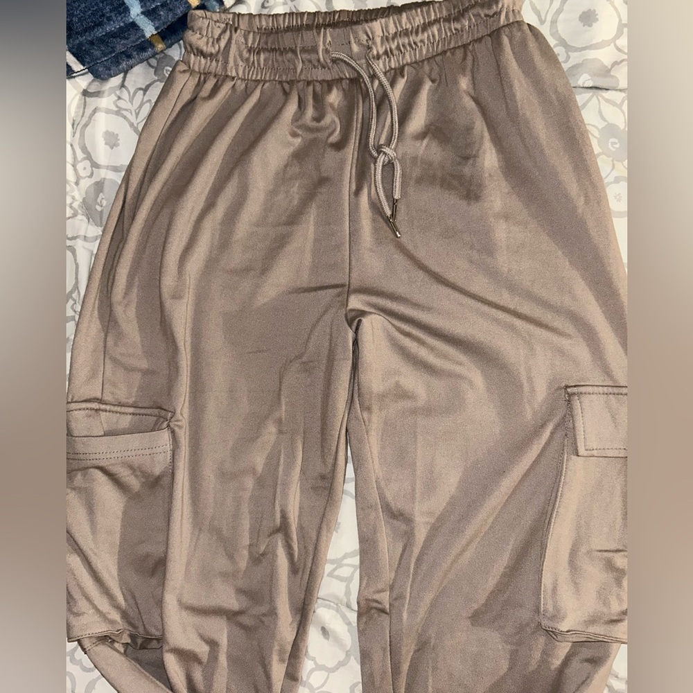 Women's Elegant Tan Cargo Pants